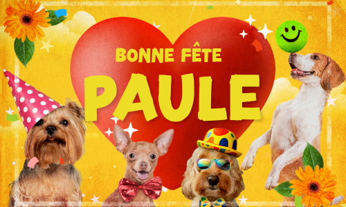 Première carte bonne fête Paule - 26 janvier