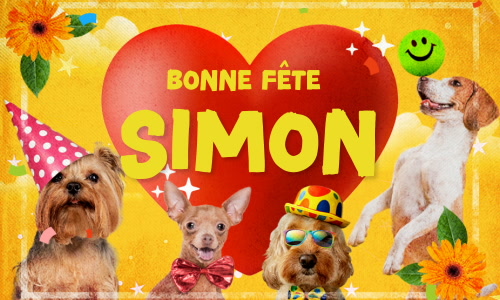 Première carte bonne fête Simon - 28 octobre