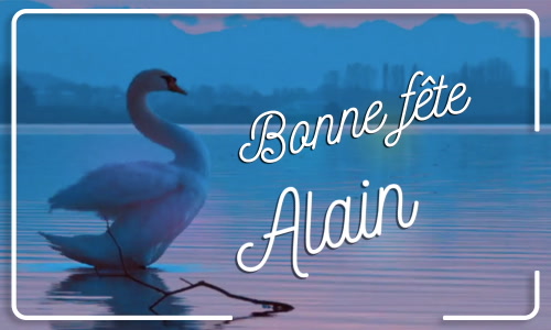 Première carte bonne fête Alain - 9 septembre