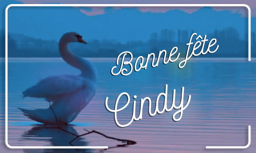 Première carte bonne fête Cindy - 25 décembre