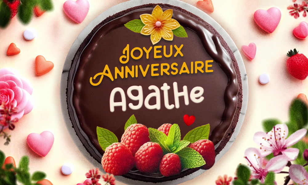 Aperçu de la carte : Célébrons l'anniversaire de Agathe