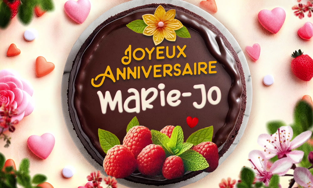 Aperçu de la carte : Un anniversaire inoubliable pour Marie-Jo