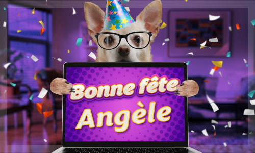 Première carte bonne fête Angèle - 27 janvier