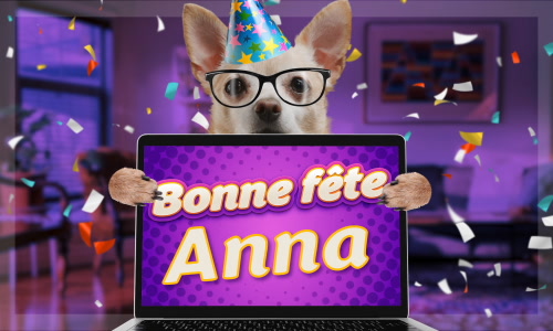 Première carte bonne fête Anna - 26 juillet