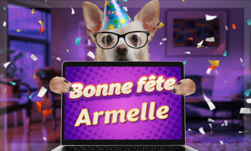 Première carte bonne fête Armelle - 16 août