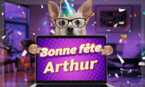 Première carte bonne fête Arthur - 15 novembre