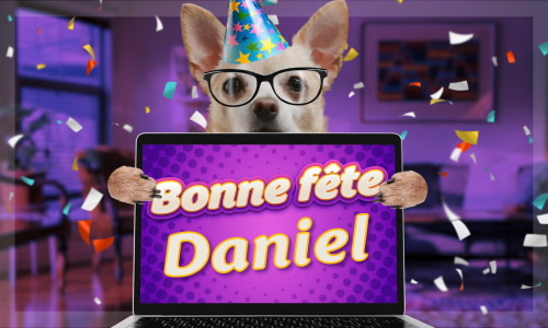 Première carte bonne fête Daniel - 11 décembre