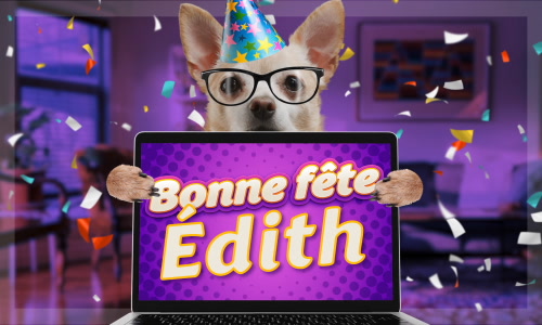 Aperçu de la carte : Bonne fête Édith !