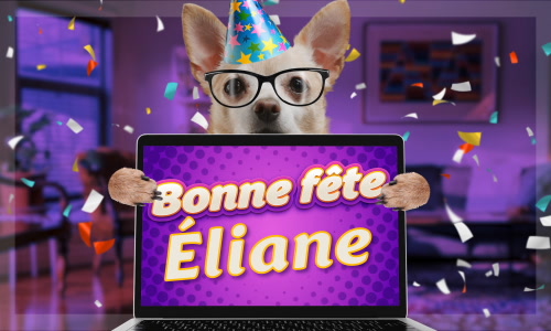 Aperçu de la carte : C'est la Journée de Éliane !