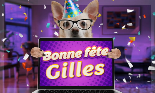 Première carte bonne fête Gilles - 1 septembre