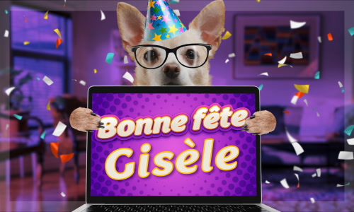 Première carte bonne fête Gisèle - 7 mai