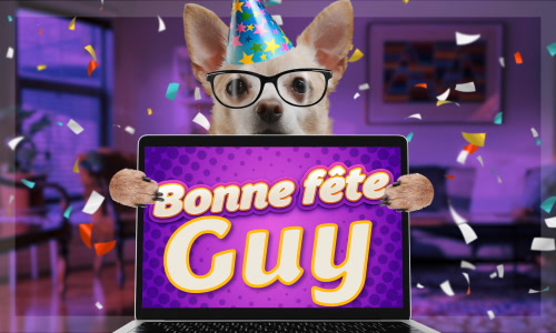 Première carte bonne fête Guy - 12 juin