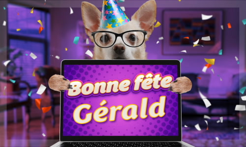 Première carte bonne fête Gérald - 5 décembre