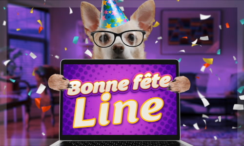 Aperçu de la carte : Joyeuse fête Line, le 20 octobre !