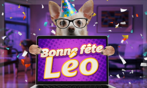 Première carte bonne fête Léo - 10 novembre