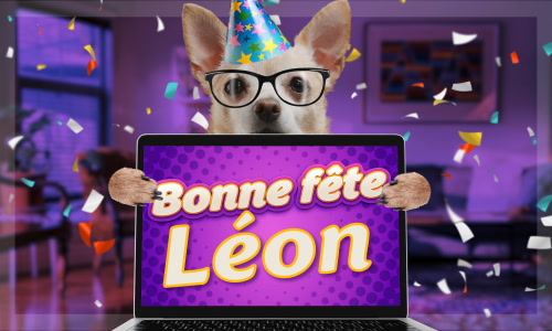 Première carte bonne fête Léon - 10 novembre