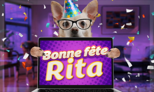 Première carte bonne fête Rita - 22 mai