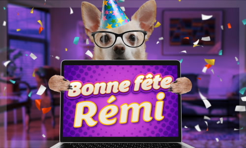 Première carte bonne fête Rémi - 15 janvier