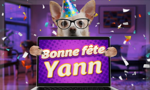 Première carte bonne fête Yann - 27 décembre