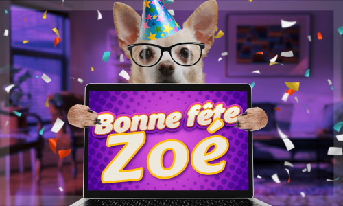 Première carte bonne fête Zoé - 2 mai