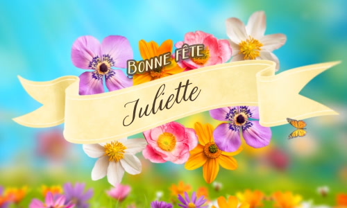 Carte Juliette Bonne F te Le 30 Juillet CyberCartes