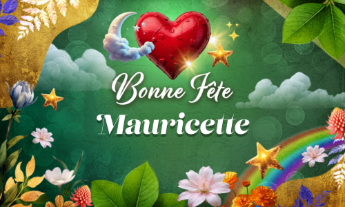 Première carte bonne fête Mauricette - 22 septembre