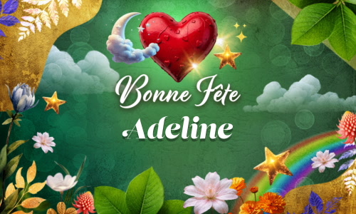 Première carte bonne fête Adeline - 20 octobre