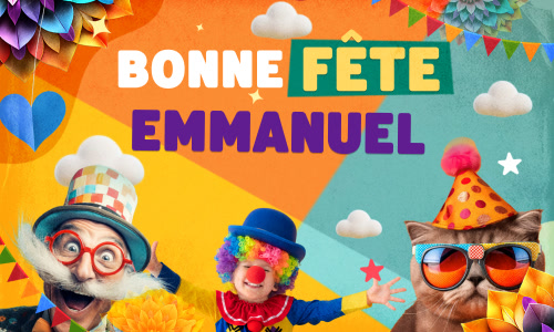 Première carte bonne fête Emmanuel - 25 décembre