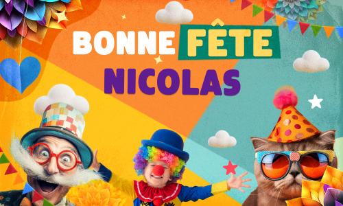 Première carte bonne fête Nicolas - 6 décembre