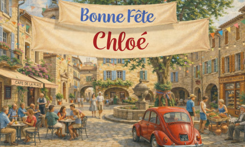 Joyeuse fête Chloé, le 13 juillet !