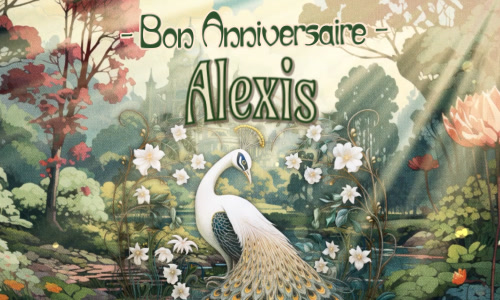 Une carte anniversaire pour Alexis