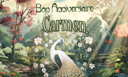 Merveilleux anniversaire Carmen