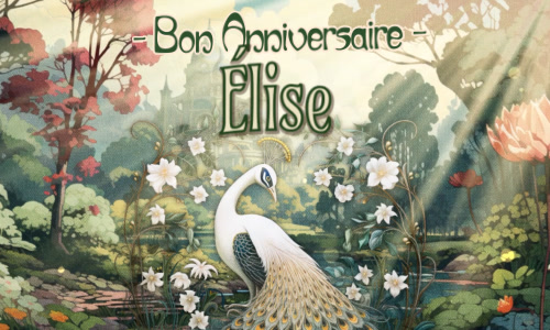 Bon anniversaire Élise !