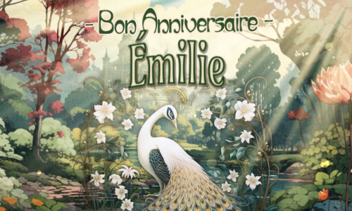 Merveilleux anniversaire Émilie