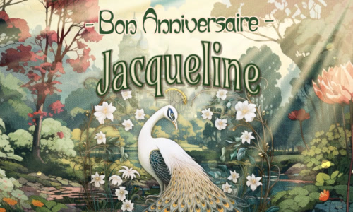 Une carte anniversaire pour Jacqueline