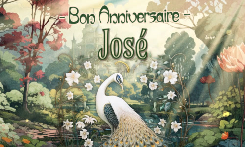Une carte anniversaire pour José