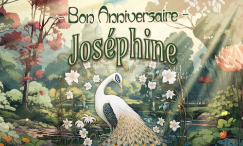Joséphine, c'est ton anniversaire !