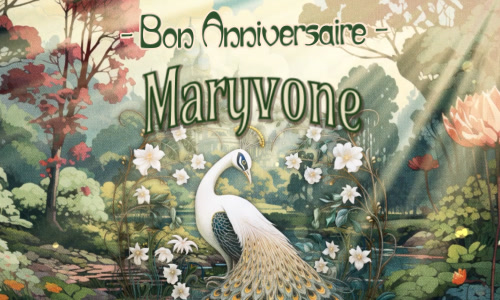 Une carte anniversaire pour Maryvone