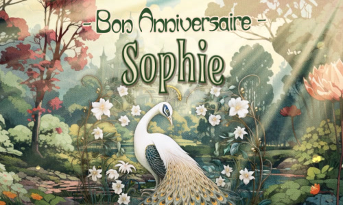 Bon anniversaire Sophie !