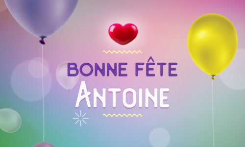 Aperçu de la carte : Antoine, c'est ta fête !