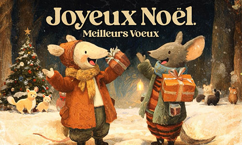 Première carte noël traditionnel