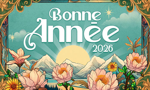 Première carte bonne année et  meilleurs voeux
