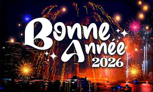 Première carte bonne année et  meilleurs voeux