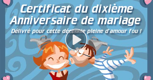 Carte 10 Ans De Mariage Cybercartes Com