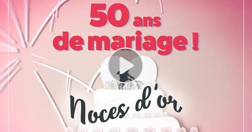 Carte 50 ans de mariage, noces d'or - CyberCartes.com