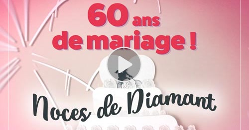 Carte 60 ans de mariage, de diamant - CyberCartes.com
