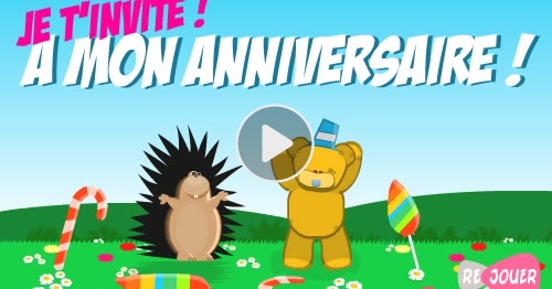 Carte Invitation  mon  anniversaire  CyberCartes com