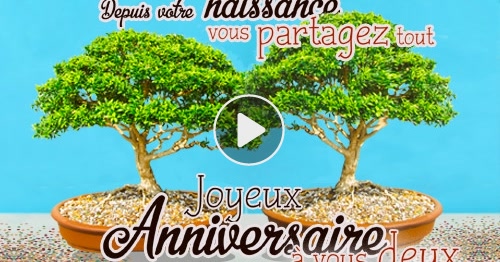 Carte Joyeux Anniversaire Aux Jumelles Et Jumeaux Cybercartes Com