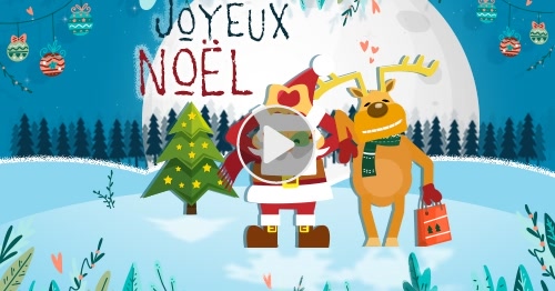 Carte Cette année les rennes sont en télétravail ! - CyberCartes.com