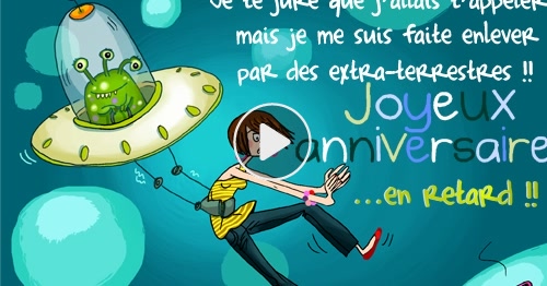 Carte Bon Anniversaire En Retard Cybercartes Com